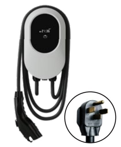 Euri Lighting EVCA-48A-WF-RF-R-NM-25C-BK - EV-Charger - Residential NEMA 14-50 Cable L2 - Black