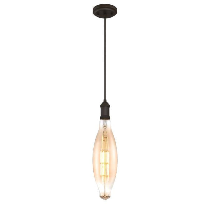 Westinghouse 6357200 One Light Filament LED Mini Pendant, 8 Watt, Oil Rubbed Bronze Finish