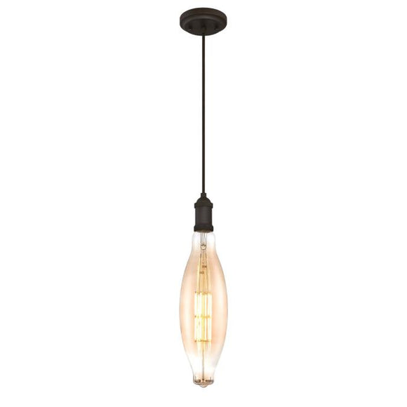 Westinghouse 6357200 One Light Filament LED Mini Pendant, 8 Watt, Oil Rubbed Bronze Finish