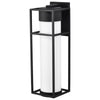 Satco 62/1613 Ledges - 10W LED - Large Wall Lantern - Matte Black with White Opal Glass