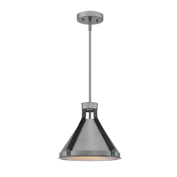 Westinghouse 6128400 Pennsauken Pendant, Industrial Steel Finish with Iron Accents