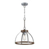 Westinghouse 6127500 Oak Lane Pendant/Semi-Flush, Barnwood Finish with Galvanized Steel Accents