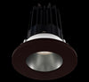 Lotus LED 2 Inch Round Recessed LED 15 Watt High Output Designer Series - 3000 Kelvin - 24 Degree Beam Spread - Chrome Reflector - Trim Bronze