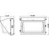 Morris Products 71429D LED Medium Classic Wallpacks with Photocell 75W 120-277V 5000K White