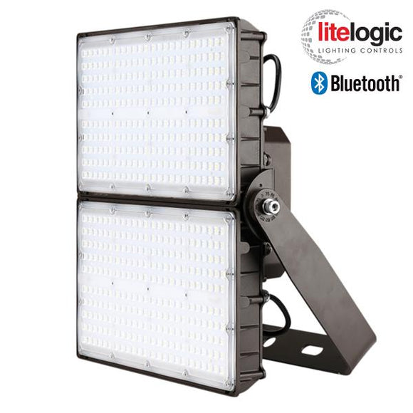 Trace-Lite FXA-70-W-VS-4K-BR-TR - Large LED Flood - 70W - Wide Distribution - 4000K CCT - 120-277V - Trunnion Mount - Bronze Finish