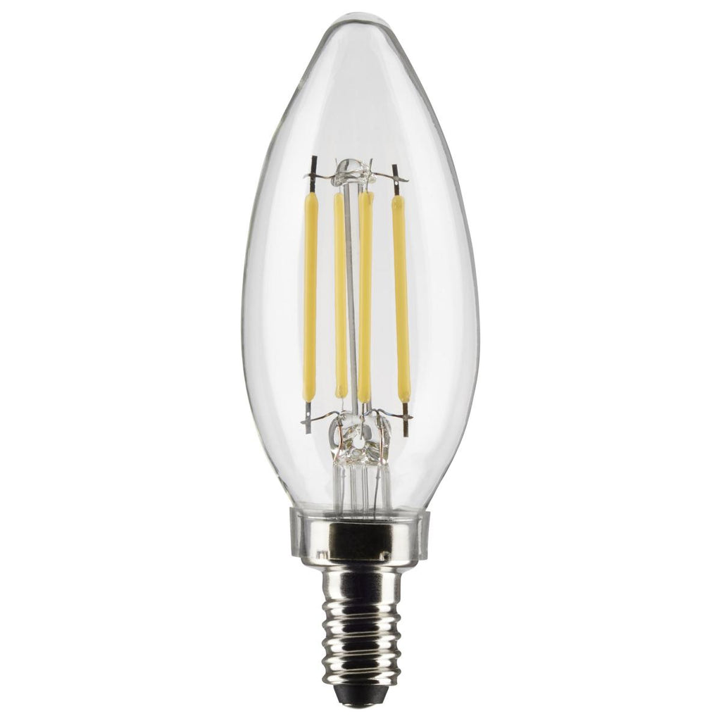 Satco S21266 4 Watt B11 LED - Clear - Candelabra base - 90 CRI - 3500K - 120 Volt