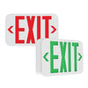 Exitronix QXT-R-WH - Thin Thermoplastic Exit - AC only - Universal Single/Double Face - Red Letters - White Finish