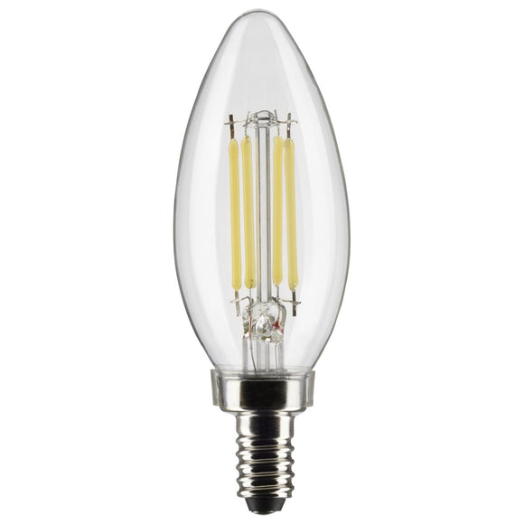 Satco S21276 5.5 Watt B11 LED - Clear - Candelabra base - 90 CRI - 4000K - 120 Volt