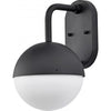 Satco 62/1615 Atmosphere - 6W LED - Medium Wall Lantern - Matte Black with White Opal Glass