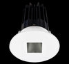 Lotus LED 2 Inch Round Recessed LED 15 Watt High Output Designer Series - 4000 Kelvin - 24 Degree Beam Spread - Chrome Reflector - Square Hole Trim