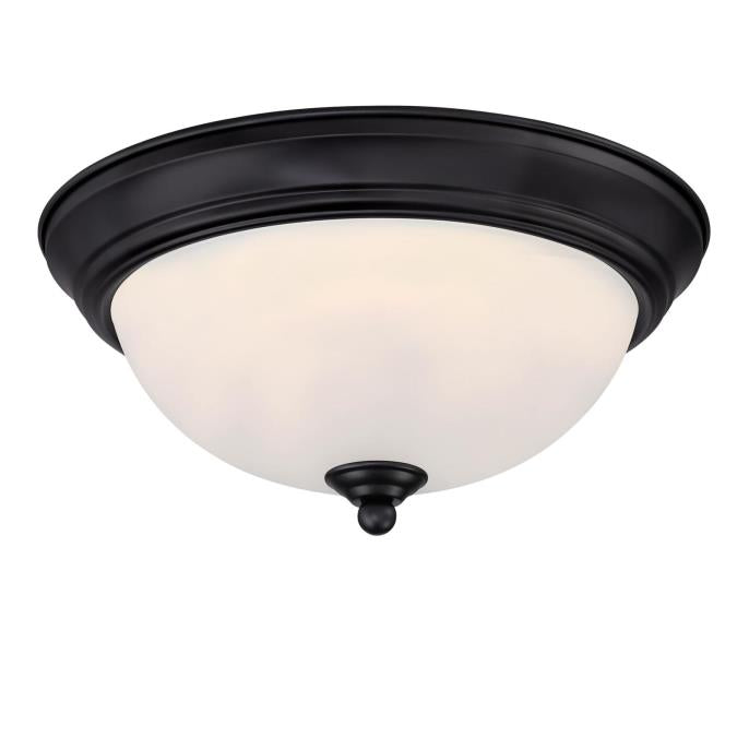 Westinghouse 6118600 11 in. 15W LED Flush, Matte Black Finish