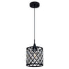 Westinghouse 6362700 One Light Mini Pendant, Matte Black Finish with Crystals