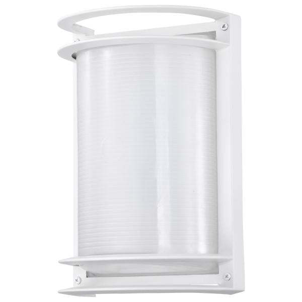 Satco 62/1393 LED Rectangular Bulk Head Fixture - White Finish with White Glass