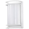 Satco 62/1393 LED Rectangular Bulk Head Fixture - White Finish with White Glass