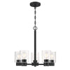 Westinghouse 6115300 Sylvestre 5 Light Chandelier, Matte Black Finish