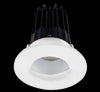 Lotus LED 2 Inch Round Recessed LED 15 Watt High Output Designer Series - 4000 Kelvin - 24 Degree Beam Spread - Alzak Reflector - Wall Wash Trim