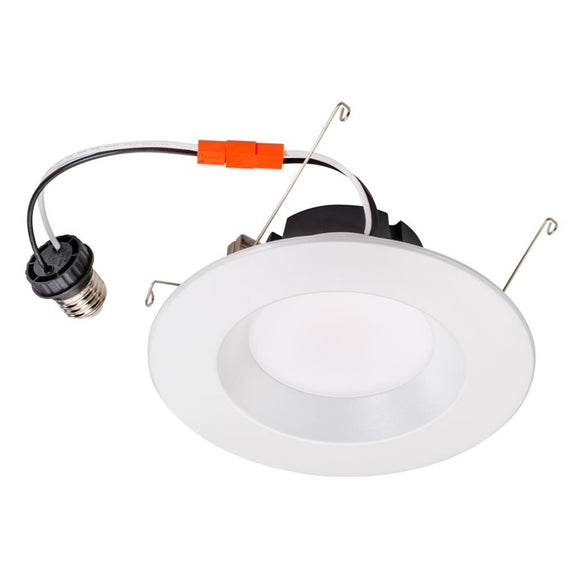 Topaz RTL/600WH/11W/CTS 6 Inch LED Recessed Retrofit Downlight - CCT Selectable - 11 Watt - 90 CRI - Round Smooth Trim