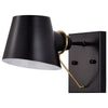 Satco 60/7381 Baxter - 1 Light Vanity - Black with Burnished Brass