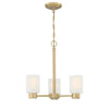 Westinghouse 6126900 Sylvestre 3 Light Chandelier, Champagne Brass Finish