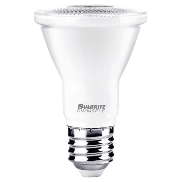 Bulbrite 772243 7 Watt PAR20 LED - E26 Base - 4000K - 120V - White Finish - Dimmable