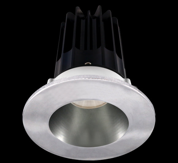 Lotus LED 2 Inch Round Recessed LED 15 Watt High Output Designer Series - 4000 Kelvin - 24 Degree Beam Spread - Chrome Reflector - Trim Chrome