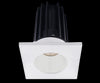 Lotus LED 2 Inch Square Recessed LED 15 Watt High Output Designer Series - 2700 Kelvin - 24 Degree Beam Spread - White Reflector - Trim White