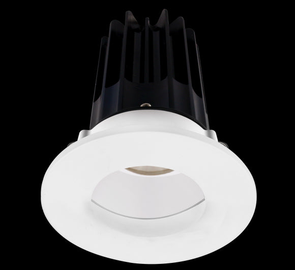 Lotus LED-2-S15W-3018K-2RRWH-2RWW 2 Inch Round Recessed LED Downlight Designer Series 15 Watt - High Output - 3000-1800 Kelvin - Dim to Warm - White Reflector - Wall Wash Trim