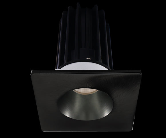 Lotus LED-2-S15W-3018K-2RRCH-2STBK 2 Inch Square Recessed LED Downlight Designer Series 15 Watt - High Output - 3000-1800 Kelvin - Dim to Warm - Chrome Reflector - Black Trim