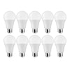 Satco S11437 12 Watt A19 LED - 3000K - 75 Watt Replacement - Medium base - 220 deg. Beam Angle - 10-Pack