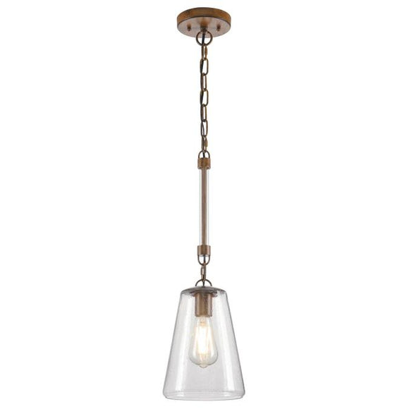 Westinghouse 6130400 Biloxi Mini Pendant, Barnwood Finish