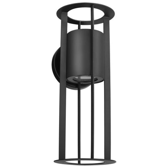 Satco 62/1650 Continuum - 10W LED - Small Wall Lantern - Matte Black Finish