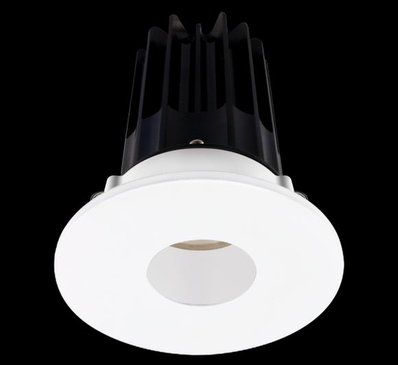 Lotus LED-2-S15W-3018K-2RRWH-2RPH-24D 2 Inch Round Recessed LED Downlight Designer Series 15 Watt - High Output - 3000-1800 Kelvin - Dim to Warm - 24 Degree Beam Spread - White Reflector - Round Pinhole Trim