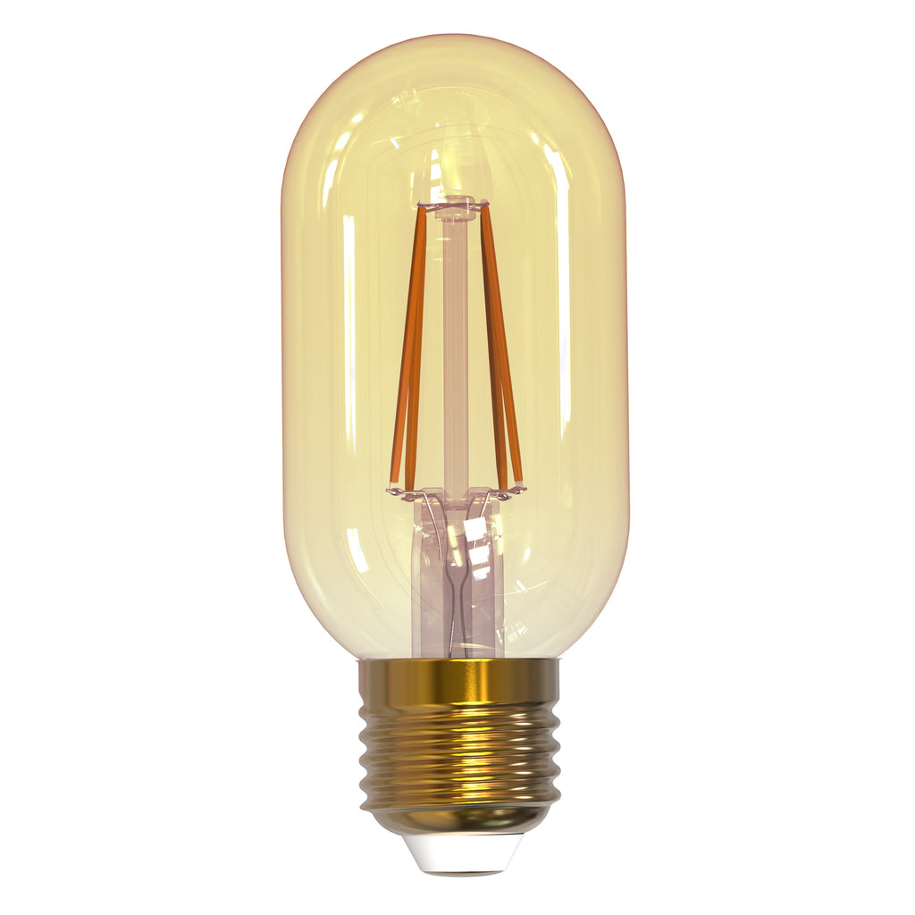 BULBRITE 776905 4 Watt T14 Filament Nostalgic - E26 Medium Base - 2100 Kelvin Warm White - 315 Lumens - Antique - 120 Volt