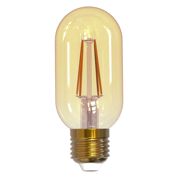 BULBRITE 776905 4 Watt T14 Filament Nostalgic - E26 Medium Base - 2100 Kelvin Warm White - 315 Lumens - Antique - 120 Volt