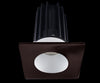 Lotus LED 2 Inch Square Recessed LED 15 Watt High Output Designer Series - 4000 Kelvin - 24 Degree Beam Spread - Alzak Reflector - Trim Bronze