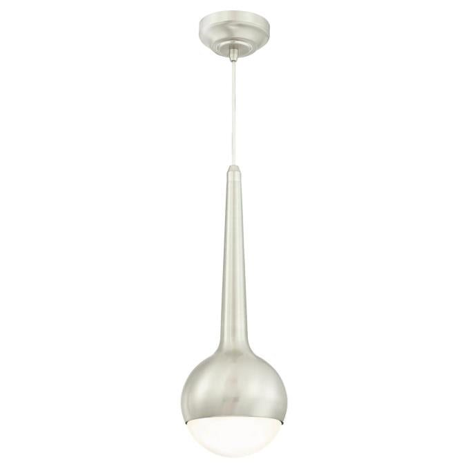 Westinghouse 6329700 LED Mini Pendant, Brushed Nickel Finish, Frosted Opal Glass