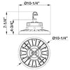 Morris Products 74096B Economy UFO Highbay 100W 5000K 120-277V