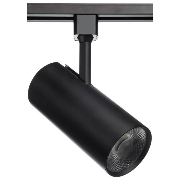 Satco TH624 30 Watt - LED Commercial Track Head - Black - Cylinder - 36 Degree Beam Angle