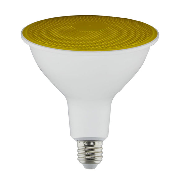 Satco S29484 11.5 Watt PAR38 LED - Yellow - 90 degree Beam Angle - Medium base - 120 Volt