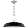 Satco 60/7485 Colony - 1 Light - Medium Pendant - Matte Black with Polished Nickel