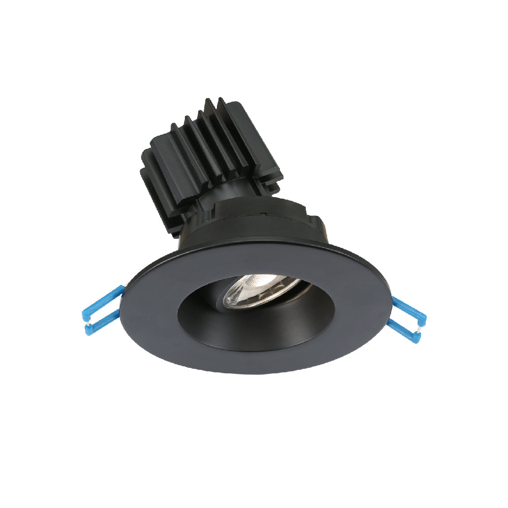 Lotus LED Lights LRG3-5CCT-HO-BK - 3 Inch Round Regressed Gimbal LED Downlight - 11 Watt - High Output - 5CCT - Black Trim