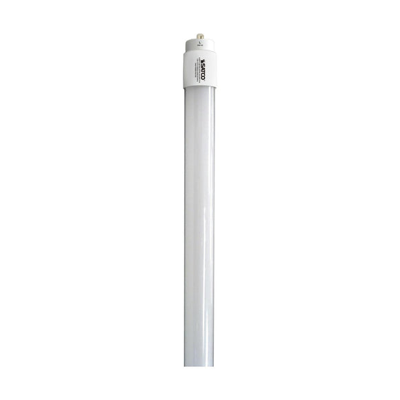 Satco S29917 40 Watt - 8 Foot - T8 LED - Single pin base - 3500K - 50000 Average rated hours - 5300 Lumens - Type B - Ballast Bypass - Double Ended Wiring - DLC 5.1