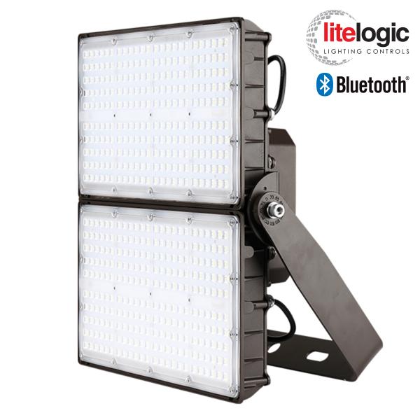 Trace-Lite FXA-350-W-VS-4K-BR-YK - LED Flood - 350W - Wide Distribution - 4000K CCT - 120-277V - Yoke Mount - Bronze Finish