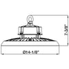 Morris Products 74104B LED Specification Grade UFO High Bay 200W 120-277V 5000K