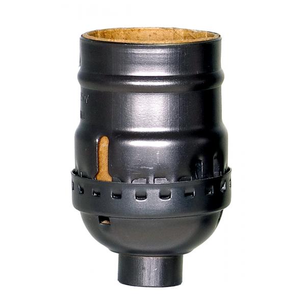 Satco 80/2396 Short Keyless Socket - 1/8 IPS - Aluminum - Dark Antique Brass Finish - 660W - 250V