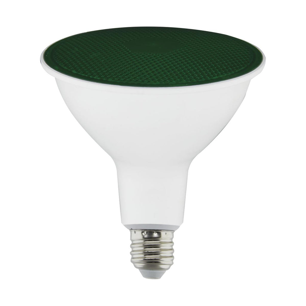 Satco S29481 11.5 Watt PAR38 LED - Green - 90 degree Beam Angle - Medium base - 120 Volt