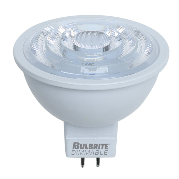 Bulbrite 771102 6.5 Watt MR16 LED - GU5.3 Base - 3000K - 12V - Dimmable - Enclosed - T24