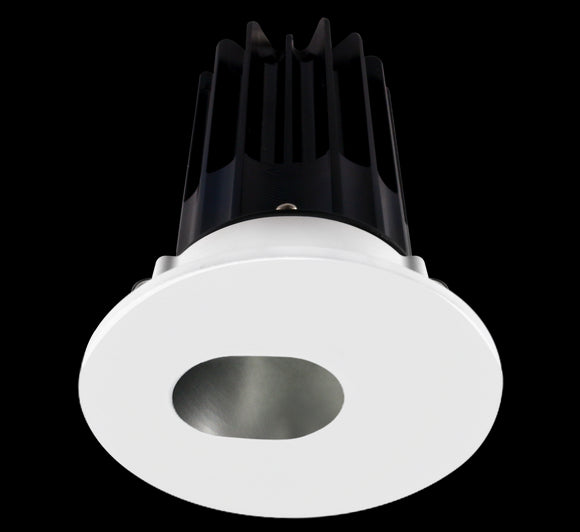 2 Inch Recessed LED Downlight - 8 Watt - 4000 Kelvin - 620 Lumen - Chrome Reflector - Round Slot Aperture Trim - 38 Degree Beam Angle - Type IC Damp - Air-Tight - Energy Star - T24 - CRI 90+