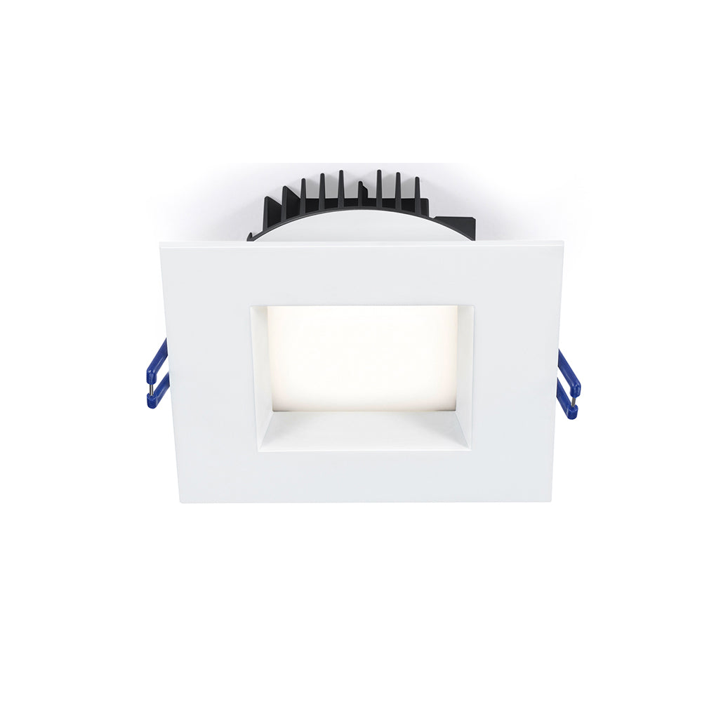 Lotus LED Lights LL4SR-3018K-WH - 4 Inch Square Regressed Plenum Rated LED Downlight - 14.5 Watt - Dim to Warm - White Trim