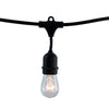 Bulbrite 812482 48 ft String Light - Black - Bulbs Included: 11W S14 Clear Incandescent (15pcs) - E26 Base - 120V